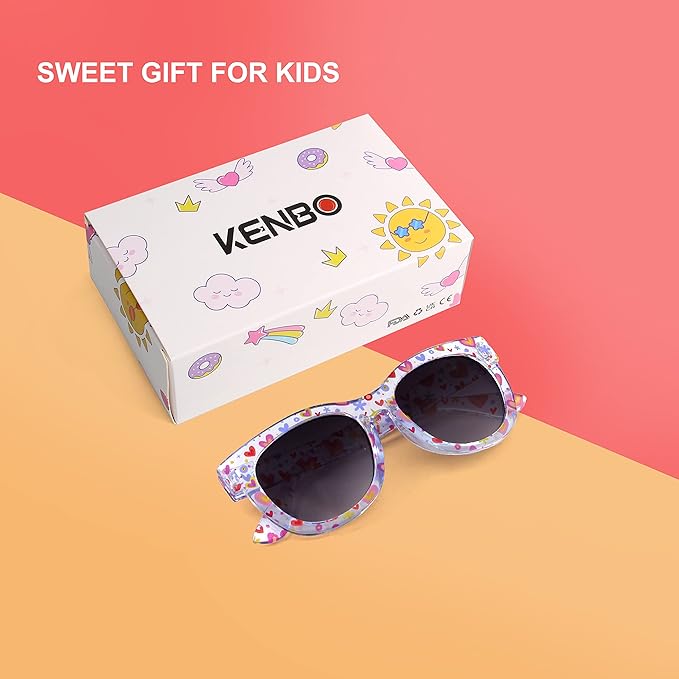 KENBO Kids Sunglasses for Girls UV Protection Toddler Sunglasses