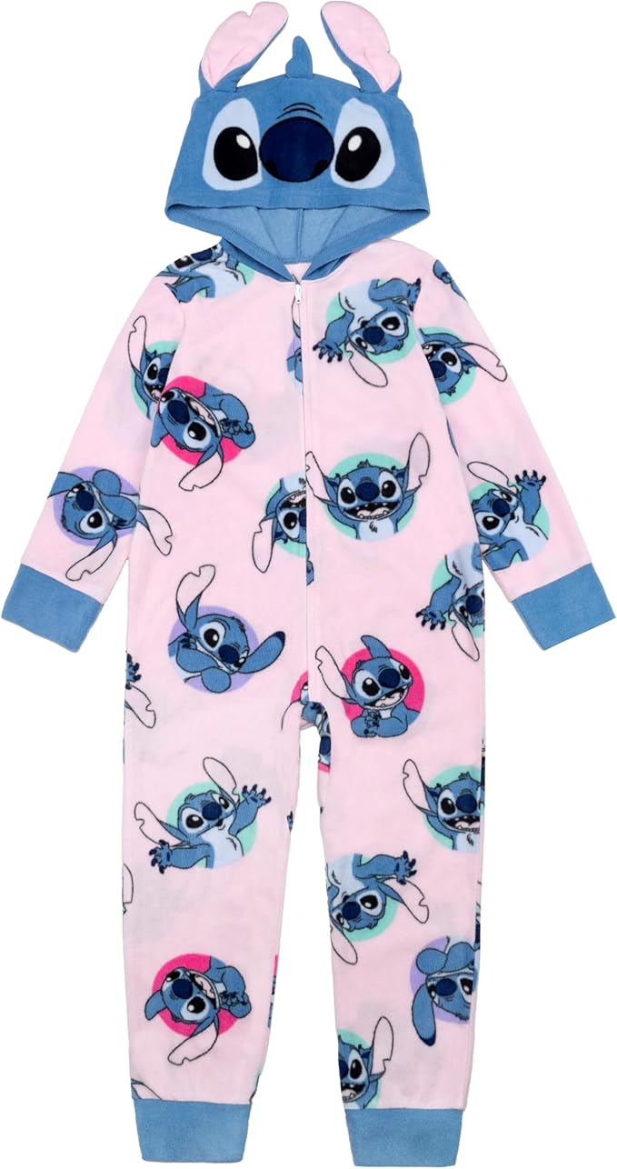 Disney girls Hooded Blanket Sleeper, Comfortable Pajamas, Soft & Cute for Kids