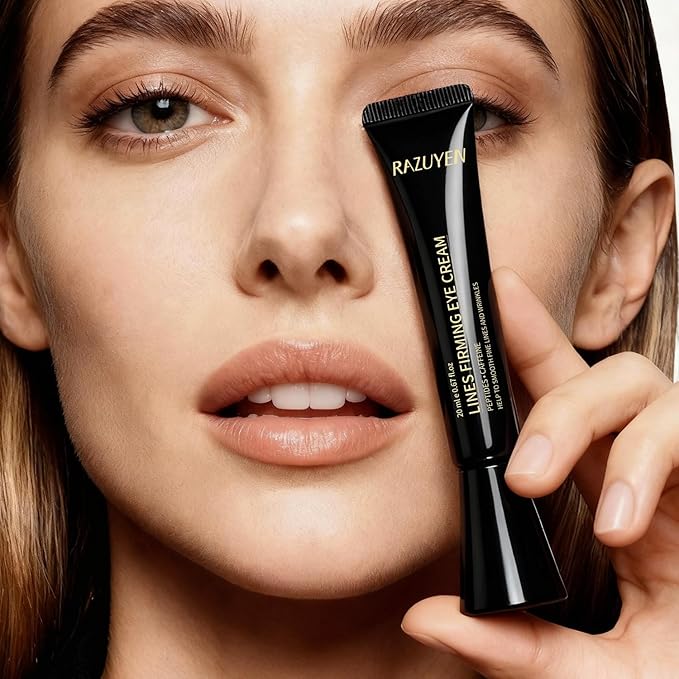 Under Eye Cream for Dark Circles Fading, Puffiness and Wrinkles, Hyaluronic Acid + Peptide + Caffeine Eye Cream Anti Aging, Hydrating Eye Care, 20ml/0.67 fl oz