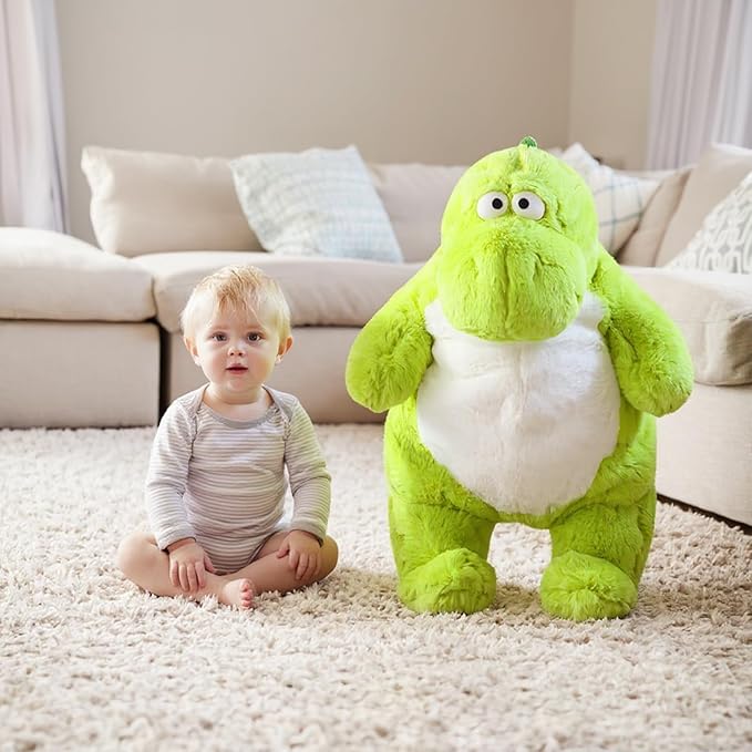 ARELUX Giant 22in Big Dinosaur Plush Large Stuffed Animal Hugging Pillow: Soft Jumbo Sleeping Body Warm Fluffy Pillow Adorable Chubby Plushie Toy Gifts for Boys Girls