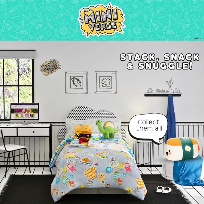 Miniverse Sushi Bedding Super Soft Cozy Decorative Cuddle Pillow, (Officially Licensed Product) By Franco Collectibles