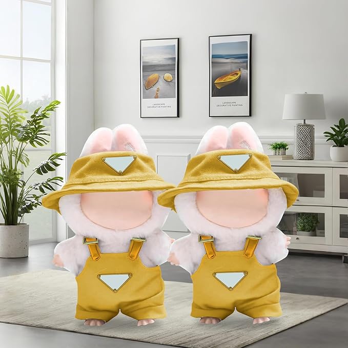 17cm Clothes Set (NO Doll): Hat & Overalls Set for 17cm Accessories Suit - Stylish Adorable Dolls Clothes Accessories - Cute Clothes for Dress up Unique Style (ZL-C003)