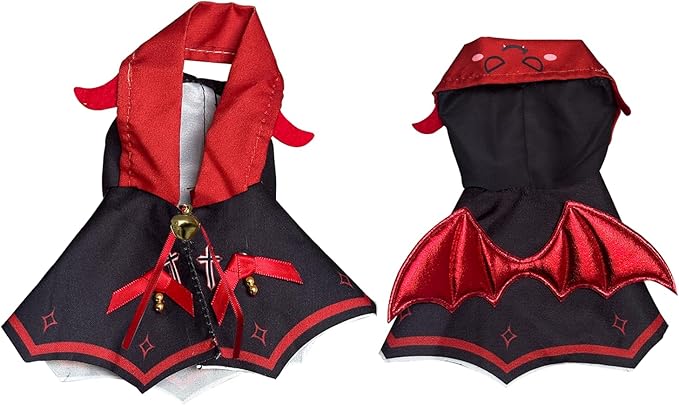 Vampire-Set for labubu clohtes (15cm & 17cm Monster Keychain-Macaron/Have a seat/Energy). Cute Halloween Doll Clothes Set for popmart Toys. Playful Doll Outfit for Photography & Display