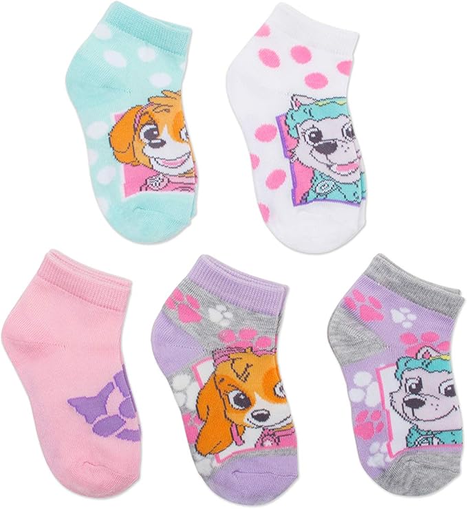 Paw Patrol Girls 5 Pack Shorty Socks
