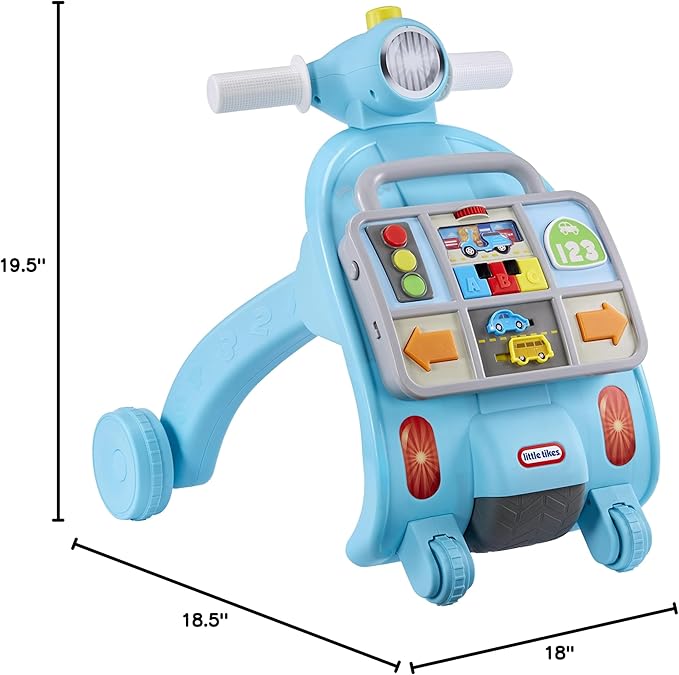 Little Tikes Learn & Play Learning Lane Activity Walker, Sit-to Stand, Walking, Sounds, Learning, Sound Effects, Gift & Travel Toy for Babies Infants Toddlers Girls Boys 9+ Months