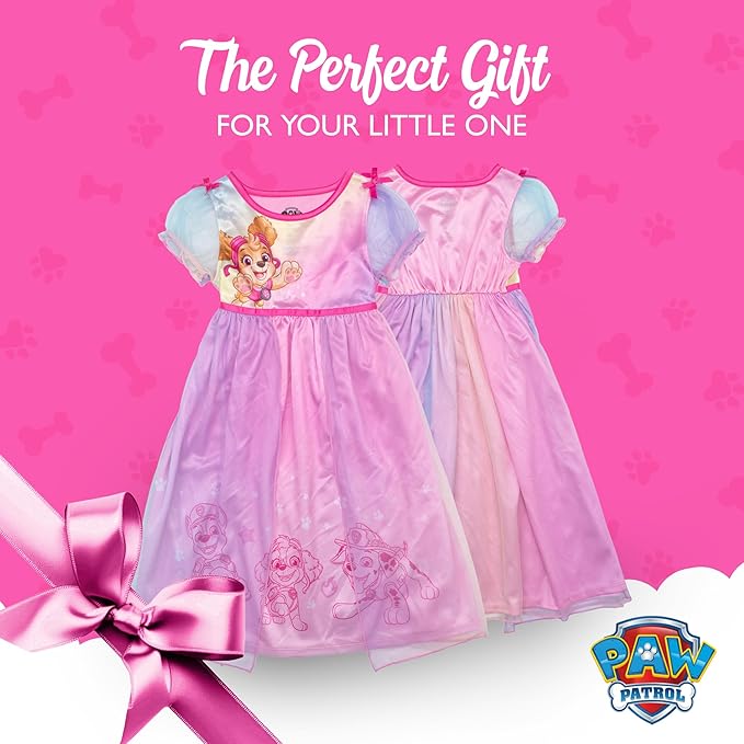Paw Patrol Girls' Fantasy Gown Nightgown, RAINBOW SKYE