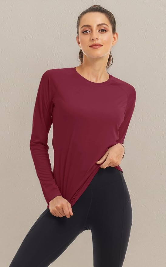 MAGCOMSEN Women's Long Sleeve Shirts UPF 50+ Sun Protection Shirts for Hiking Fishing Workout Rash Guard