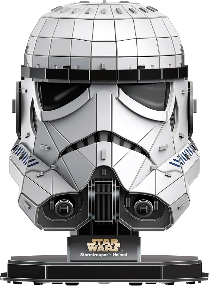 4D Build, Star Wars Stormtrooper Helmet 3D Model Kit with Stand, Star Wars Collectibles & Desk Décor, Adult Puzzles, Building Toys, 3D Puzzles for Adults & Teens, 121 Pieces, for Ages 12 & Up