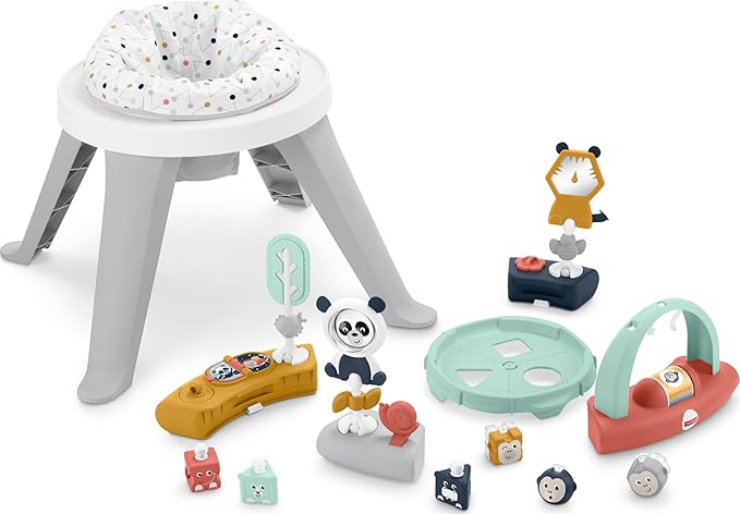 Fisher-Price Baby to Toddler Toy 3-in-1 Spin & Sort Activity Center and Play Table with 10+ Activities, Happy Dots
