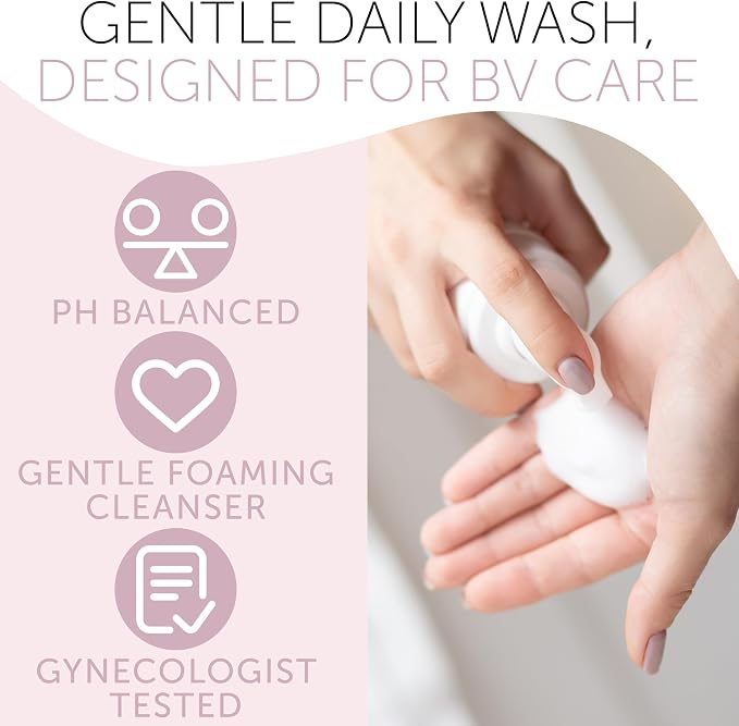 Terramed Just Think Comfort Feminine Wash | BV for Women | ph Balance Feminine Wash for Bacterial Vaginosis Symptoms Relief | Probiotic & Prebiotic Cleanser | Vaginal Dryness Hydration & Odor Control