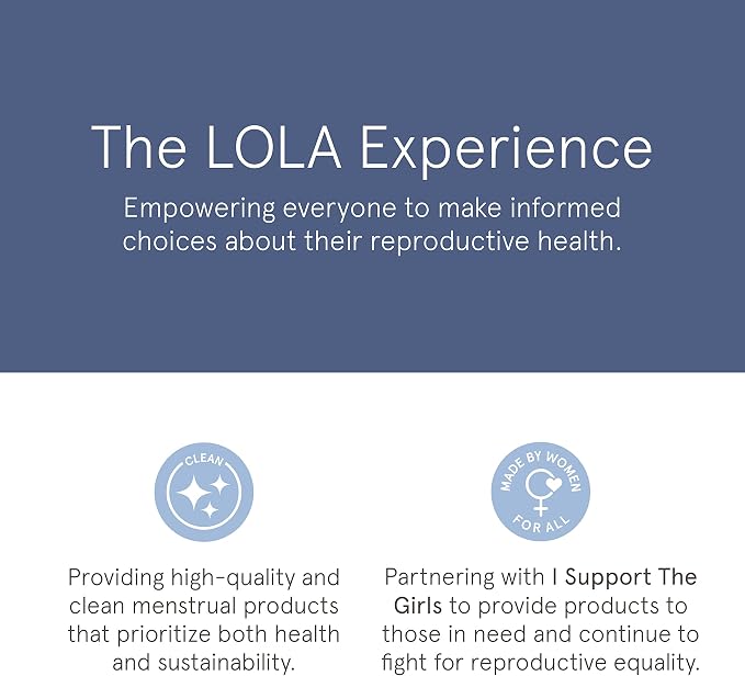 LOLA Organic Cotton Tampons, 60 Count - Tampons Regular, Period Feminine Hygiene Products, HSA FSA Approved Products Feminine Care
