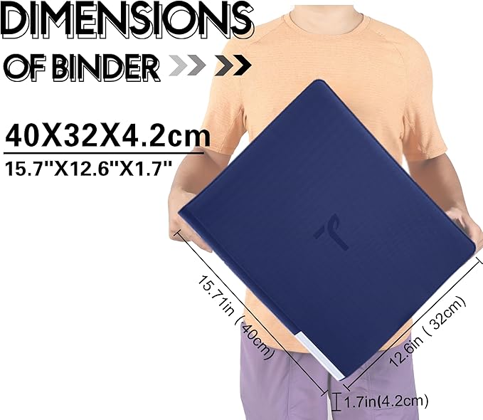 Top Loader Binder for Cards, 9 Pocket, Holds Up to 360 Toploaders with Ringless 20 Double-Sided Sleeves, Side Loading Top Loader Card Binder with Zipper for Trading Sports Cards in 3" x 4" Toploaders