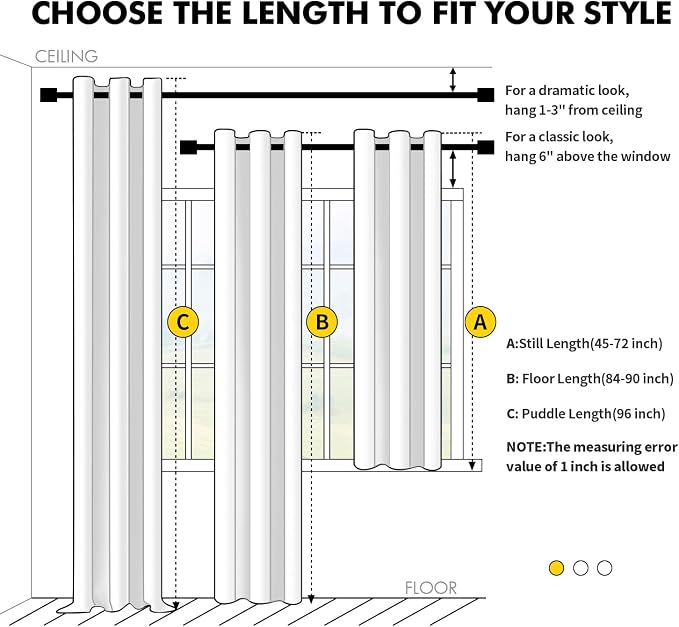 MIULEE Blackout Curtains for Bedroom 2 Panels 40 x 72 Inch Long Beige White | Thermal Insulated, Living Room Darkening Grommet Drapes, Noise Reducing, Light Blocking Window Treatments