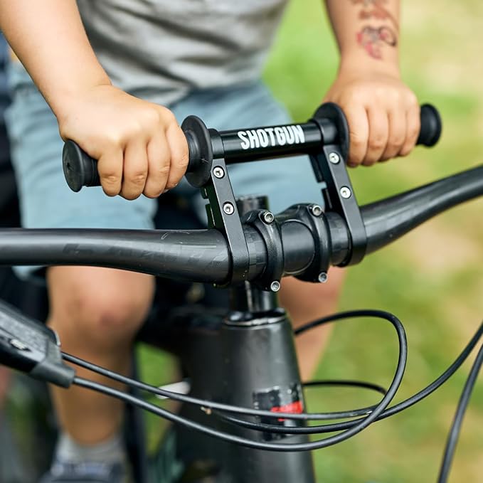 Kids Ride Shotgun - Child Bike Seat & Handlebar Combos - Front Mounted, for Children Aged 2~5 Years, Fits Most Adult Modern Mountain Bikes, Adjustable for Comfort