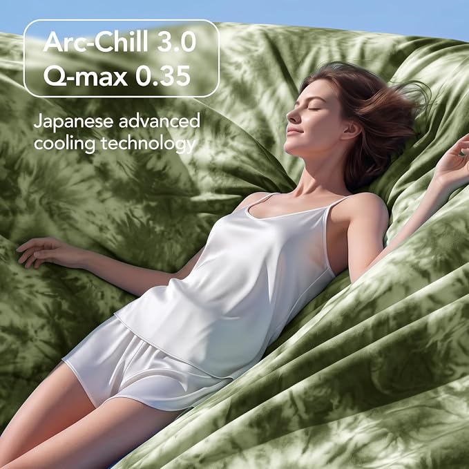 Cooling Blanket Queen Size 80"x88" for Hot Sleepers | Cold Summer Soft Blanket for Bed Couch and Travel Absorbs Heat Q-Max>0.35 Cool Lightweight Throw for Night Sweats Menopause