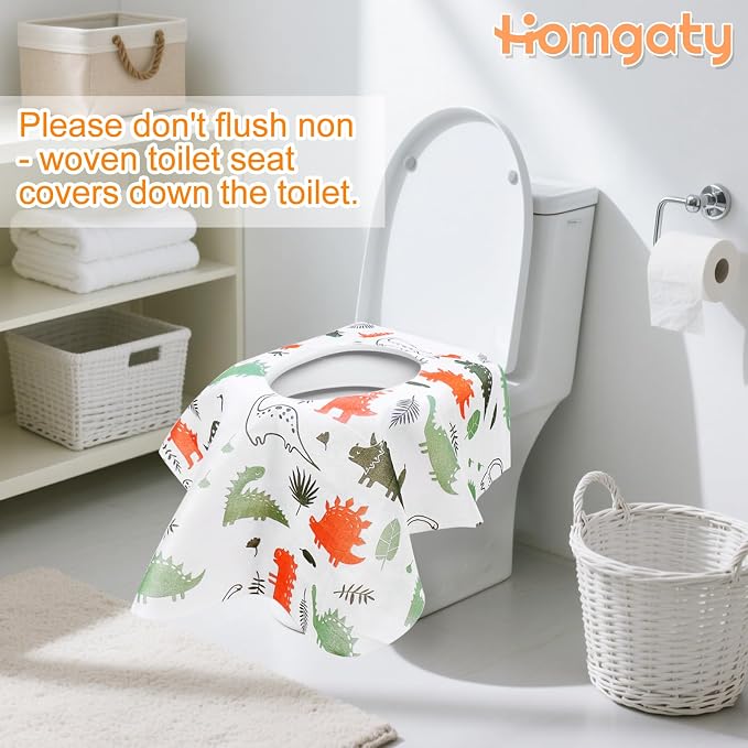 Disposable Toilet Seat Covers 20 Pack - Extra Large Waterproof Potty Covers for Public Restroom & Potty Training, Travel Must Haves & Airplane Essentials, Non-Slip