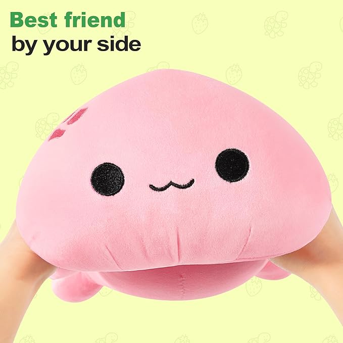Onsoyours Sea Turtle Plush, Soft Strawberry Turtle Stuffed Animal Plush Pillow, Tortoise Kawaii Strawberry Plushie Toy for Kids(Strawberry Turtle,13"