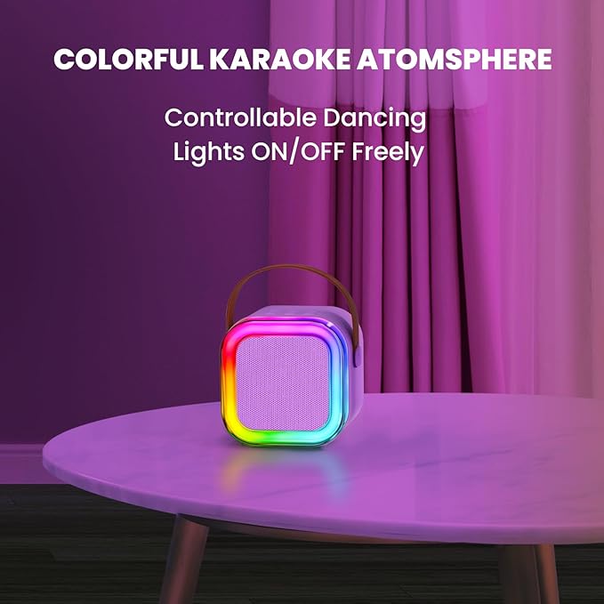 Mini Karaoke Machine for Kids, 2026 TOP Toys Birthday Gifts Ideas for Girls Ages 4, 5, 6, 7, 8, 9, 10, 12+ Years Old, Portable MP3 Player with 2 Wireless Mics for Party