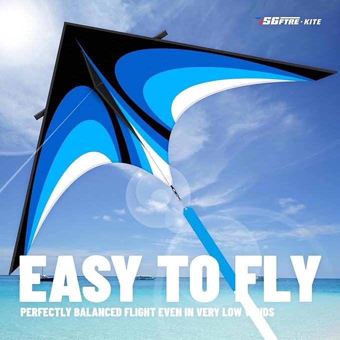 SGftre Delta Kite for Kids & Adults,Extremely Easy to Fly for Beginners,Kites for Beach Trip Park Family Outdoor Activities