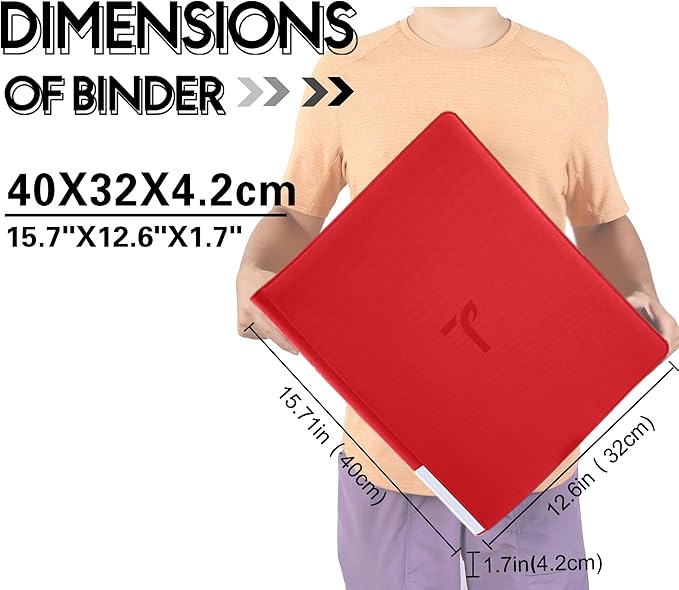 Top Loader Binder for Cards, 9 Pocket, Holds Up to 360 Toploaders with Ringless 20 Double-Sided Sleeves, Side Loading Top Loader Card Binder with Zipper for Trading Sports Cards in 3" x 4" Toploaders
