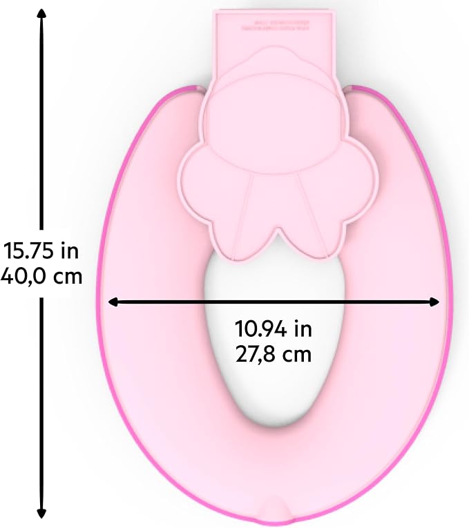 Bright Starts Disney Baby Minnie Mouse Flip & Sit Potty Training Seat, Attaches to Toilet Securely, Space Saving Design Fits Most Toilets