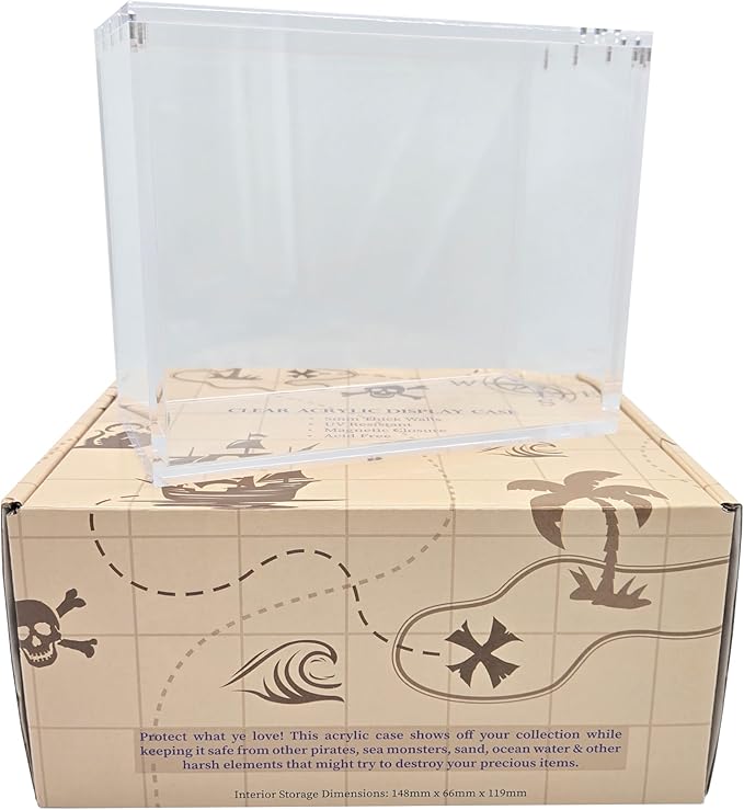 One Piece Booster Box Acrylic Case - Premium UV Protected Clear Display Case for TCG One Piece Card Game USA Version | 8mm Thick Walls Strong Magnetic Closure | Protective Collector Showcase
