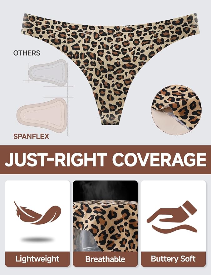 Seamless Thongs for Women G-string Thong No Line Workout Cotton Panty Liners Underwear Undies Fashion Clothing