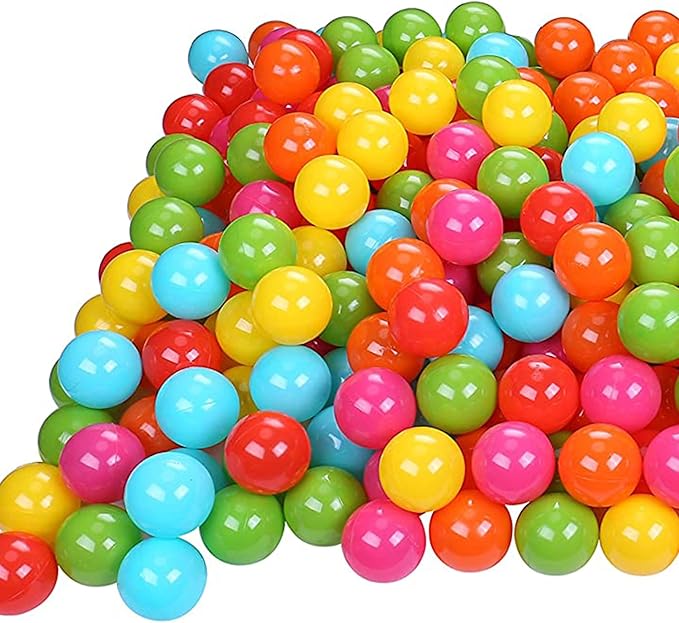 BalanceFrom Play Pit Balls Toy Set for Kids with Mesh Bag, Rainbow or Pastel Colors – Crush-Proof Plastic for Ball Pits, Playhouses, Bounce Houses, Pools, Tents, and Birthday Parties