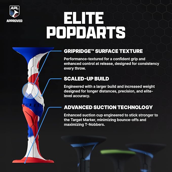 Popdarts Elite Patriot Three Pack – Choose Your Colorway, Show Your Style, Dominate Every Match. Larger & Heavier Design for Ultimate Precision & Control – American League Tournament Approved