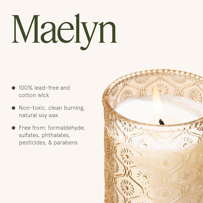 LA JOLIE MUSE Vanilla Zest Scented Candles for Home, Natural Soy, 40 Hrs | Luxury Jar Candle, Clean Non Toxic, Gift for Women & Men, Decorative Gourmand Candles, Pretty Candle, Lemon Coconut Bergamot