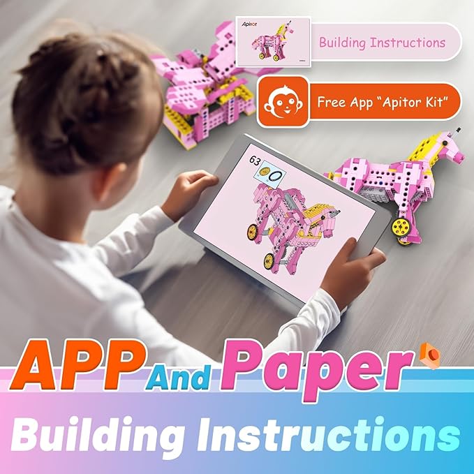 Robot G STEM Kits for 6-7 Year Old Girl, 8 in 1 Electric Building Toys for Kids 6-8 8-10, DIY Educational Construction Science Kit for Girls 6-12 Christmas Birthday Gift