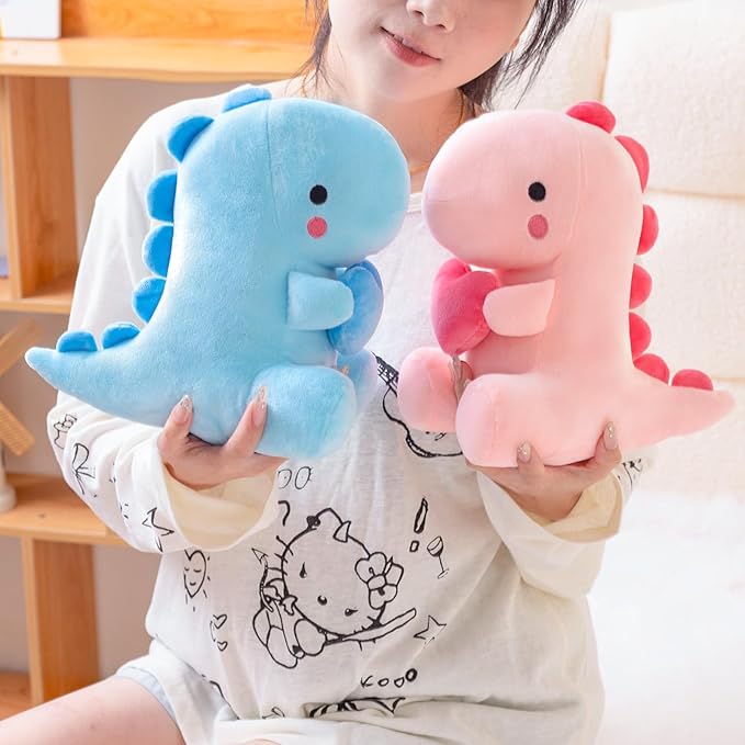 Dinosaur Stuffed Animal, Dinosaur Plush Toy, Loving Soft Dino Plush Toy, Sweet Romantic Cute Dinosaur Plush Toy(10.8 inch)