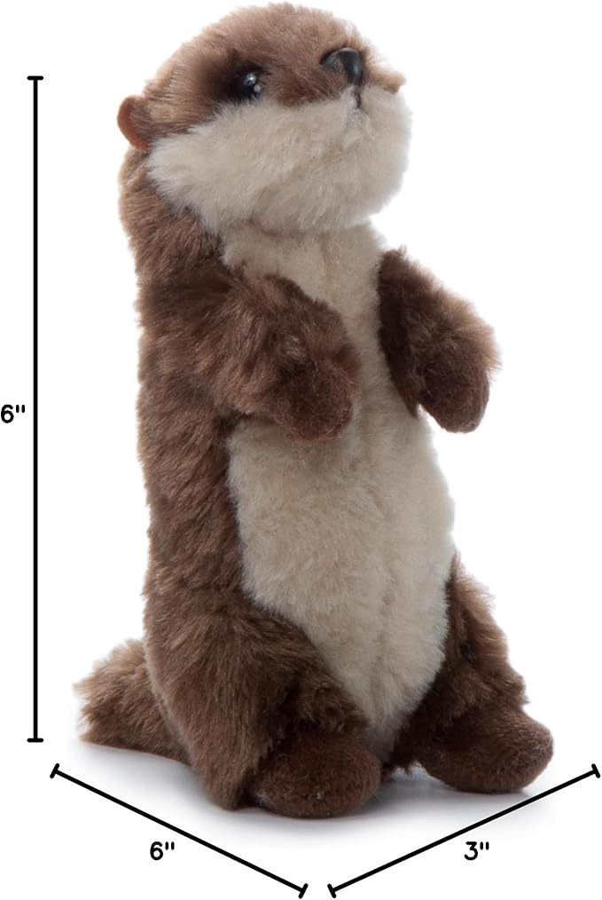 The Petting Zoo River Otter Stuffed Animal Plushie, Gifts for Kids, Wild Onez Babiez Wildlife Animals, River Otter Plush Toy 6 Inches