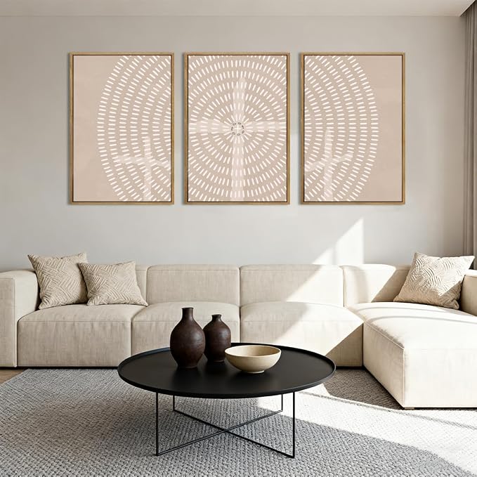 Christian Framed Canvas Wall Art Modern Jesus Wall Decor Abstract Wall Art Set of 3 Jesus Feeds The 5000Artwork for Living Room Bedroom Office 24x36 Inch