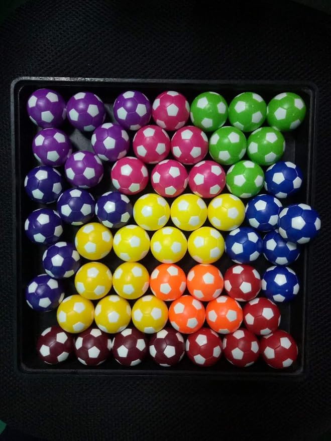 PGYUD Table Soccer Balls 36mm(1.42 Inch), 12 Pack Foosball Replacement Balls – Multicolor Mini Foosballs for Standard Tables,Foosball Table Balls