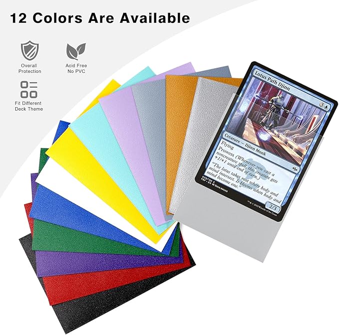 Gray MTG Card Sleeves 300CT, Matte Textured Back Card Sleeve Deck Card Protectors, Standard Size Card Sleeves for MTG, Baseball Card, Sports Cards, Game Card