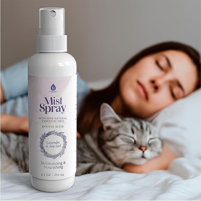 Lavender & Sea Salt Mist Body Spray – Multi-Use Aromatherapy with Essential Oils for Skin, Pillow Spray for Sleeping, Linen & Room Freshener, Hydrating Body Mist, 8.5 oz (Pack of 3)