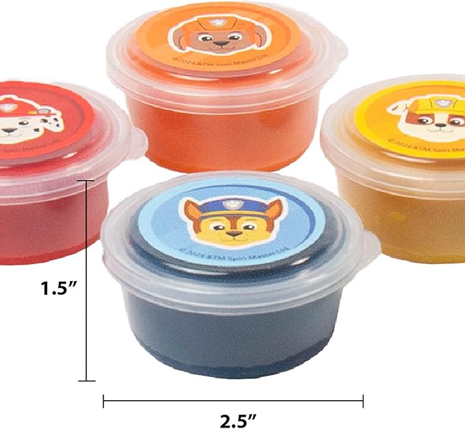 Paw Patrol Dough Party Pack, 25-Pack, Includes Colorful Sensory Doughs, 6 Colors, 2 oz. Each, Reusable Toys, Party Favors for Kids, Travel Toys, 3 Year Old Boy Toy, Sensory Play