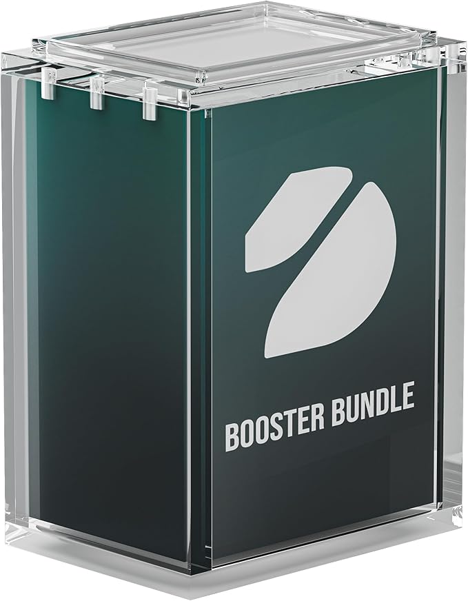Dinavio Crafthouse 3 Pack PKMN Booster Bundle Acrylic Case with Stackable Grooves - 8mm+5mm, N52 Magnets - Compatible Up to Phantasmal Flames (Excludes Ascended Heroes & Perfect Order) 3 Pack