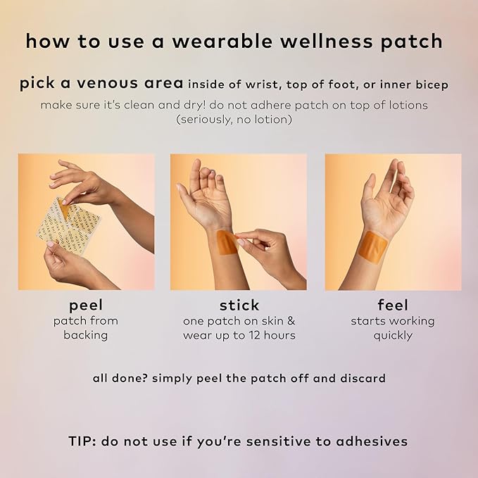 The Good Patch Relax Patches, Supports Relaxation, Natural Patch with Ashwagandha, Ginger Root, Plant Powered Wearable Wellness, Sustained Release (8 Total Patches)