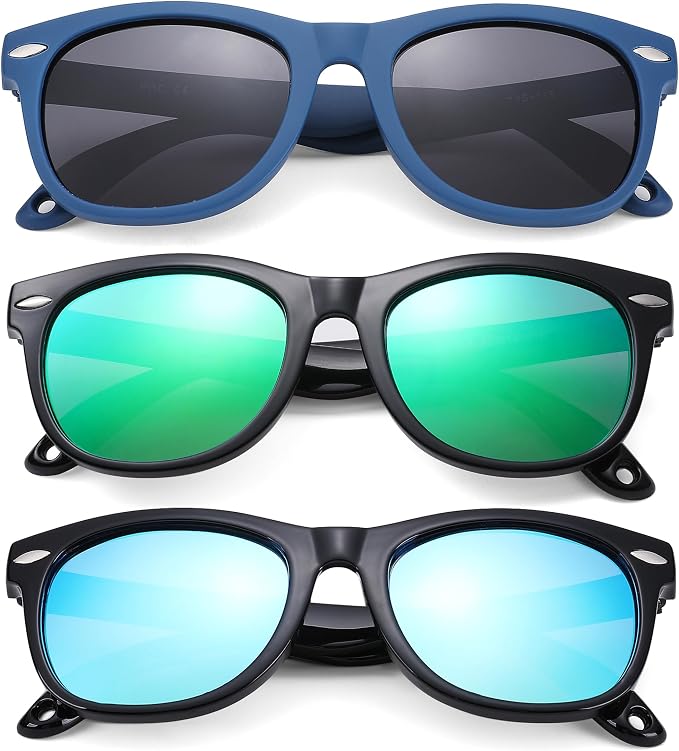 Polarized Baby Sunglasses with Strap - Unbreakable Flexible Infant Sunglasses for Toddlers Age 0-24 Months