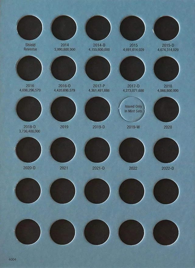 Whitman US Flying Eagle, Indian and Lincoln Cent Coin Folder Five Volume Set 1857 - Date #’s 9003, 9004, 9030, 9033, 4004