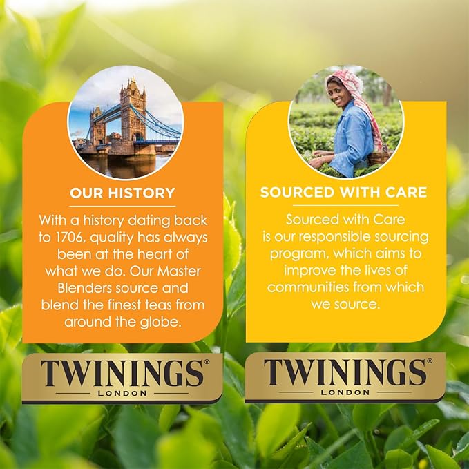 Twinings Camomile Herbal Tea Bag Variety 2-Pack – Pure + Honey & Vanilla Naturally Caffeine-Free Teas, 20 Count Each