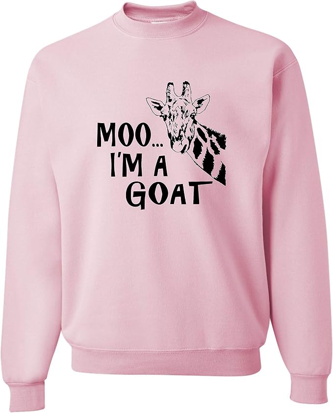 Go All Out Adult Moo I'm A Goat Funny Animal Sweatshirt Crewneck