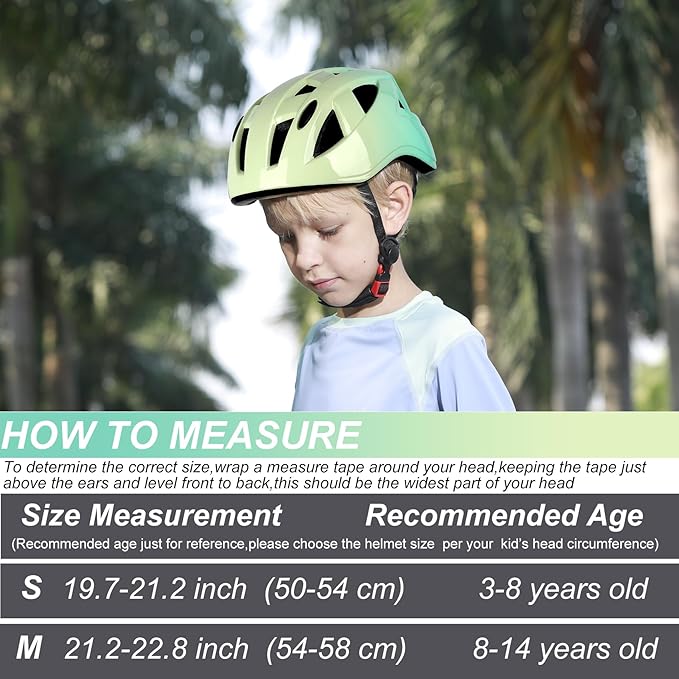 Kids Bike Helmet,2 Sizes Adjustable for Youth Child Boys & Girls Ages 3-5-8-14,Ventilation and Multi-Sport for Bicycle Skate