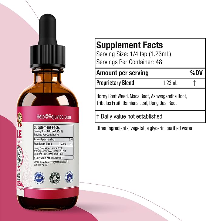 Rejuvica Health Activated Female - Advanced Female Libido Support Supplement - Liquid Delivery for Better Absorption - Maca, Horny Goat Weed, Damiana & More!