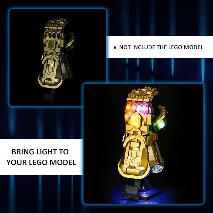 YEABRICKS LED Light for Lego-76191 Marvel Infinity Gauntlet Building Blocks Model (Lego Set NOT Included)
