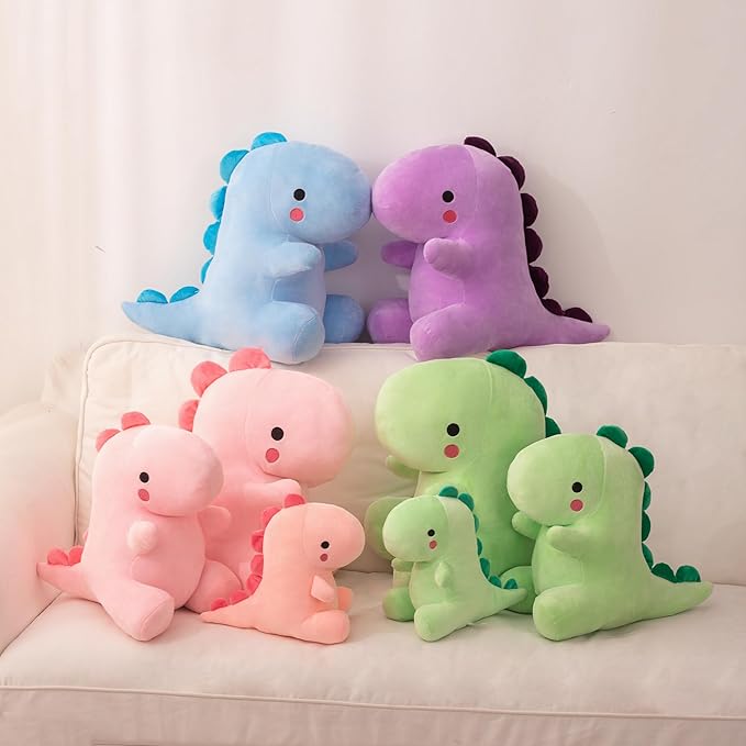 Plush Dinosaur Stuffed Animal, Cute Toys Anime Dinosaur Soft Throw Pillow Gift for Children Boys Girls 18.5 inch