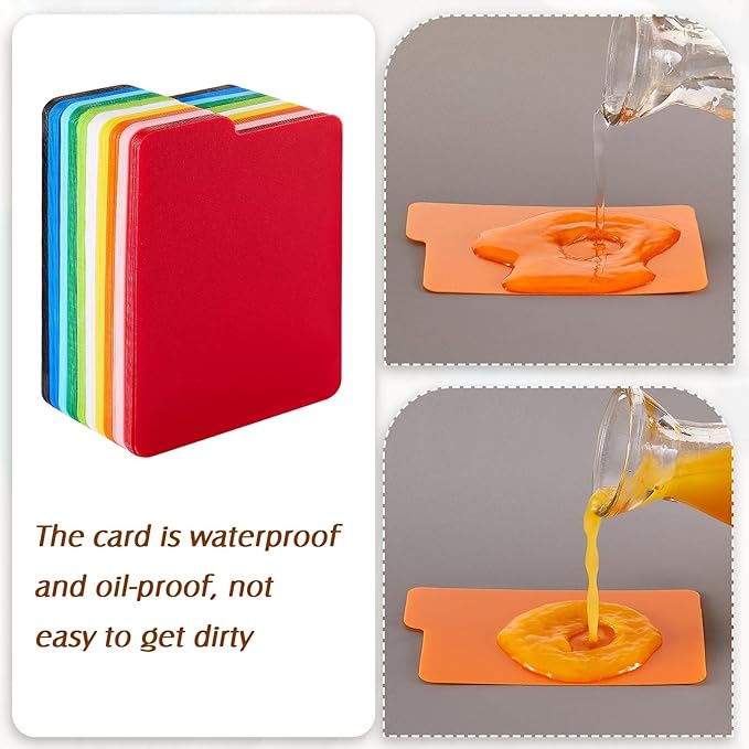 Lewtemi 50 Pcs Card Dividers PP Trading Card Page Dividers Playing Separator for Office and Sports Gathering Storage Supplies, 2.6 x 3.8 Inch, 10 Colors (Multicolor)