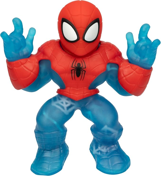 Heroes of Goo Jit Zu Marvel Hero Creator Spider-Man with 3 Unique Goo Fillings, Mix, Fill & Create Your Own Stretchy Spider-Man Hero of Goo JIT Zu Action Figure, Mix, Fill & Create Again and Again.